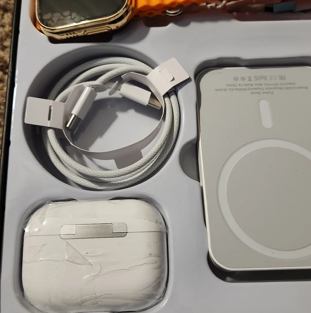 DMES || Smartwatch with Vibrant Orange Band